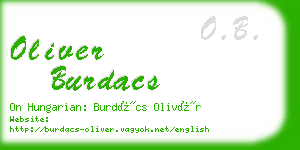 oliver burdacs business card